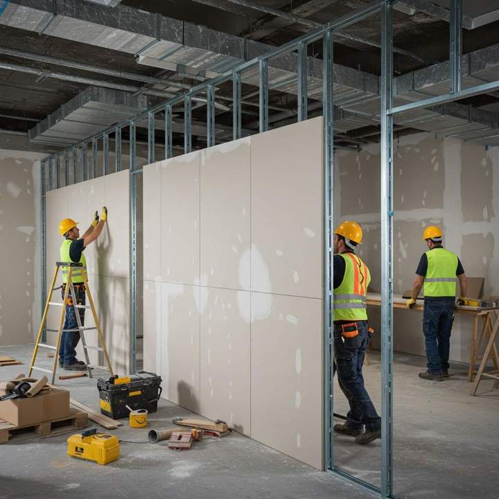 Création de cloisons en plaques de plâtre Gentilly